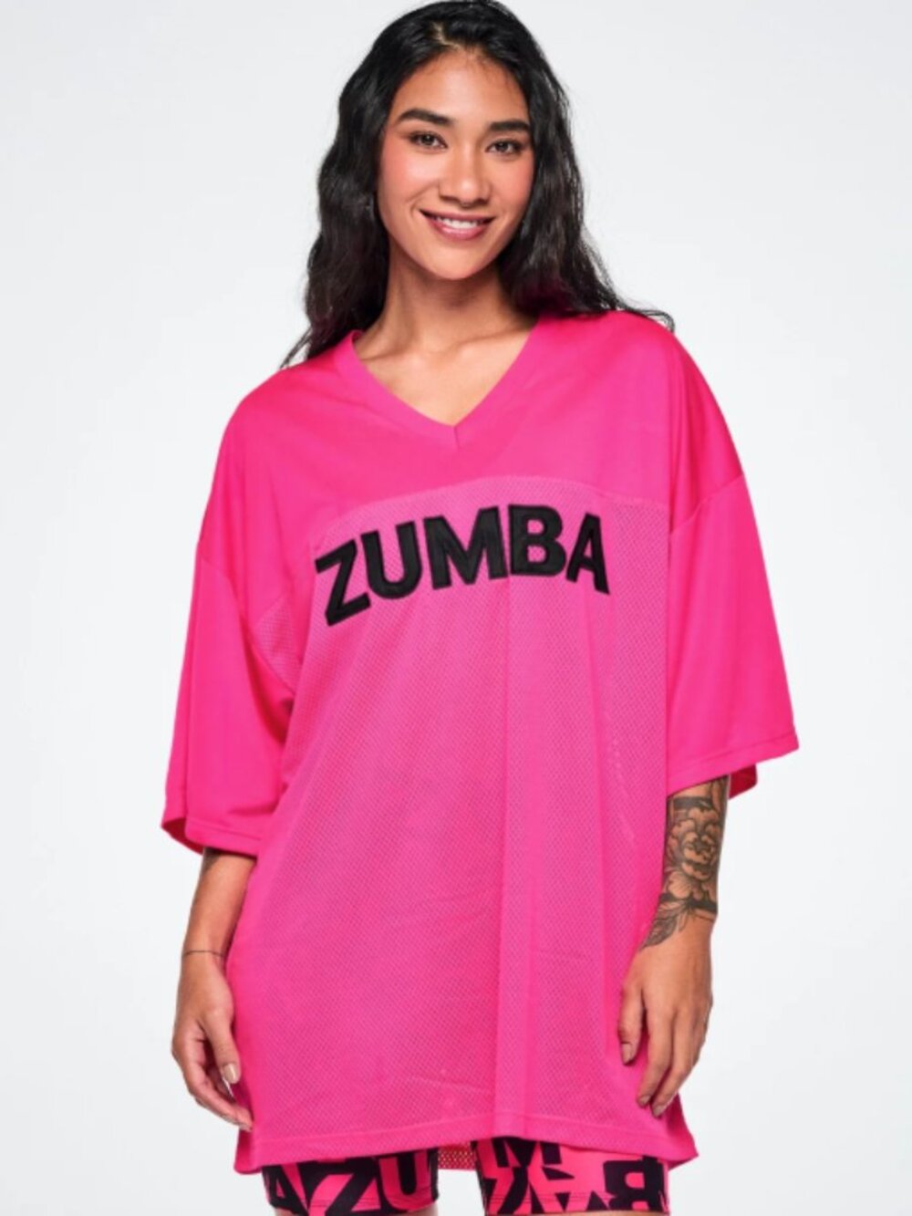 L/XL Zumba Wear Ultrabright Oversized Mesh Sports Jersey